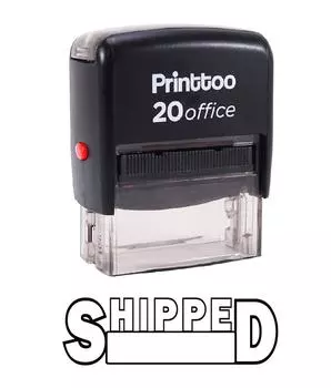 Printtoo Rubber Stamp Office Канцелярские товары ОТПРАВЛЯЕТСЯ на заказ 14 mm x 38 mm (Approx) чёрный
