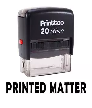 Printtoo Rubber Stamp Office Стационарная ПЕЧАТНАЯ МАТЕРИАЛ Самостоятельная печать на заказ 14 mm x 38 mm (Approx) чёрный