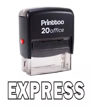 Printtoo Rubber Stamp Office Стационарная самостоятельная печать EXPRESS Custom 14 mm x 38 mm (Approx) чёрный