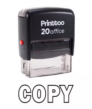 Printtoo Rubber Stamp Office Stationary COPY Self Inking Custom Stamp-Black 14 mm x 38 mm (Approx) чёрный