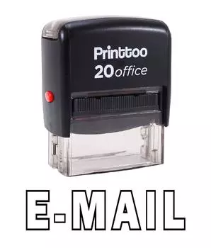 Printtoo Rubber Stamp Office Stationary E-MAIL Self Inking Custom 14 mm x 38 mm (Approx) красный