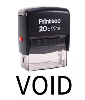 Printtoo Rubber Stamp Office Stationary VOID Self Inking Custom Stamp-Black 14 mm x 38 mm (Approx) чёрный