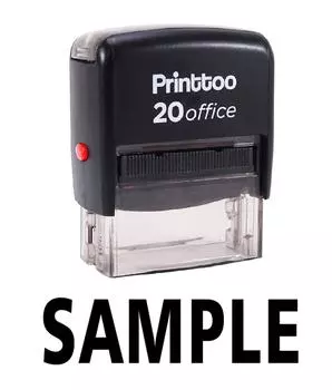 Printtoo Rubber Stamp SAMPLE Self Inking Office Stationary Custom 14 mm x 38 mm (Approx) красный