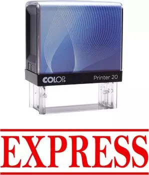 Printtoo Самоклеящаяся резиновая печать - Предварительно прокрашенная офисная печать - Стационарная печать - Мини-печать COLOP P20 - Деловая печать - Заправляемая 14 mm x 38 m красный