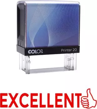 Printtoo Самоклеящаяся резиновая печать - Предварительно прокрашенная офисная печать - Стационарная печать - Мини-печать COLOP P20 - Деловая печать - Заправляемая 14 mm x 38 m чёрный