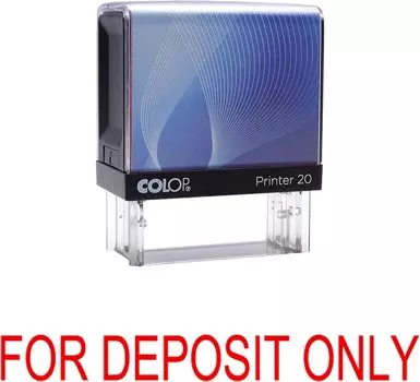 Printtoo Самоклеящаяся резиновая печать - Предварительно прокрашенная офисная печать - Стационарная печать - Мини-печать COLOP P20 - Деловая печать - Заправляемая 14 mm x 38 m красный