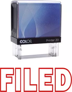 Printtoo Самоклеящаяся резиновая печать - Предварительно прокрашенная офисная печать - Стационарная печать - Мини-печать COLOP P20 - Деловая печать - Заправляемая 14 mm x 38 m красный