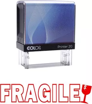 Printtoo Самоклеящаяся резиновая печать - Предварительно прокрашенная офисная печать - Стационарная печать - Мини-печать COLOP P20 - Деловая печать - Заправляемая 14 mm x 38 m чёрный