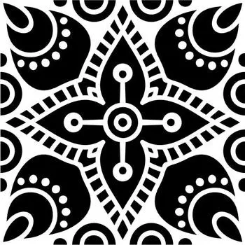 Printtoo Scrap-booking Квадратный цветочный штамп с рисунком мандалы Коричневые деревянные резиновые штампы-2 x 2 2 x 2 Inches коричневый