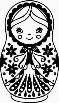 Printtoo Scrap-booking Square Russian Dall Pattern Wooden Rubber Stamp Craft Textile-2 x 2 2 x 2 Inches коричневый