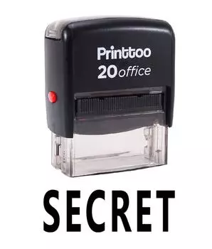 Printtoo SECRET Self Inking Rubber Stamp Office Стационарные на заказ 14 mm x 38 mm (Approx) чёрный