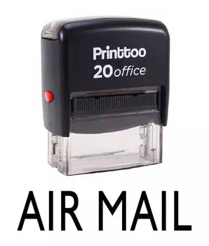 Printtoo Self Inking AIR MAIL Rubber Stamp Office Stationary Custom 14 mm x 38 mm (Approx) чёрный