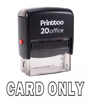 Printtoo Self Inking CARD ONLY Rubber Stamp Office Stationary Custom 14 mm x 38 mm (Approx) чёрный