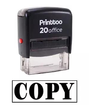 Printtoo Self Inking COPY Rubber Stamp Office Stationary Custom Stamp-Black 14 mm x 38 mm (Approx) чёрный