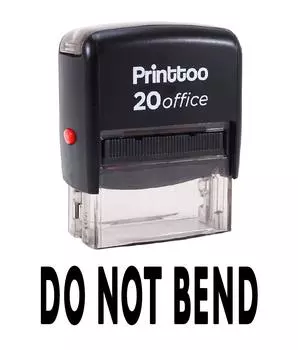 Printtoo Self Inking DO NOT BEND Rubber Stamp Office Стационарные на заказ 14 mm x 38 mm (Approx) чёрный