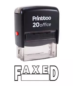Printtoo Self Inking FAXED Rubber Stamp Office Stationary Custom Stamp-Black 14 mm x 38 mm (Approx) чёрный