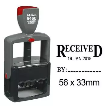 Printtoo Self Inking Office Канцелярские товары Сверхмощный штемпель Dater с полученной по тексту резиной с датой 56 mm x 33 mm.(Approx) чёрный