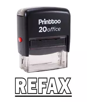 Printtoo Self Inking REFAX Rubber Stamp Office Stationary Custom Stamp-Black 14 mm x 38 mm (Approx) чёрный