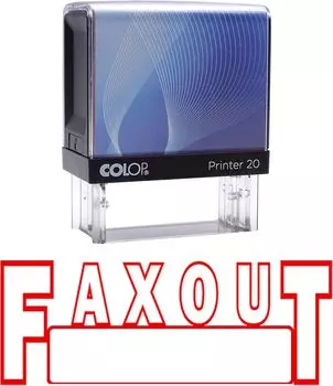 Printtoo Self Inking Rubber Stamp Custom Colop Office Stationary P20 Mini Stamper 14 mm x 38 m синий