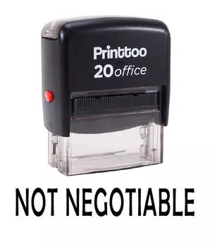 Printtoo Self Inking Rubber Stamp НЕ ДОГОВАРИВАЕТСЯ Офисные канцелярские товары на заказ 14 mm x 38 mm (Approx) красный