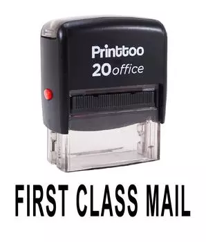 Printtoo Self Inking Rubber Stamp Office Канцелярские товары ПЕРВОГО КЛАССА ПОЧТЫ Custom 14 mm x 38 mm (Approx) чёрный