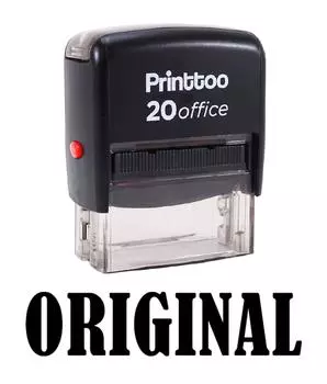 Printtoo Self Inking Rubber Stamp Office Канцелярские товары ОРИГИНАЛ на заказ 14 mm x 38 mm (Approx) чёрный