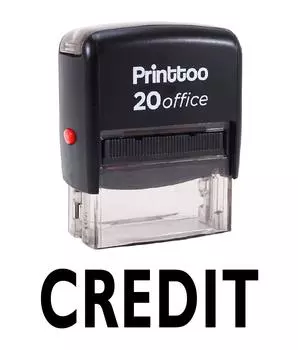 Printtoo Self Inking Rubber Stamp Office Канцелярские товары CREDIT Custom 14 mm x 38 mm (Approx) чёрный