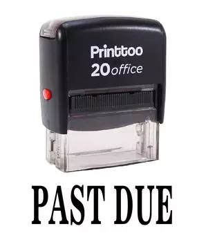 Printtoo Self Inking Rubber Stamp Office Канцелярские товары ПРОШЕДШИЙ СРОК Custom 14 mm x 38 mm (Approx) чёрный