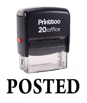 Printtoo Self Inking Rubber Stamp Office Канцелярские товары РАЗМЕЩЕННЫЙ Custom 14 mm x 38 mm (Approx) чёрный