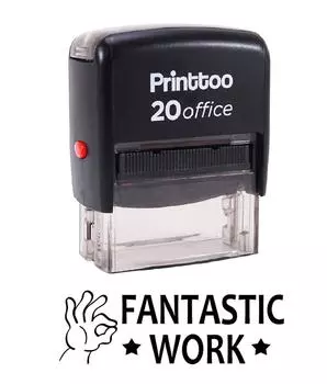 Printtoo Self Inking Rubber Stamp Office Стационарные ФАНТАСТИЧЕСКИЕ РАБОТЫ на заказ 14 mm x 38 mm (Approx) чёрный