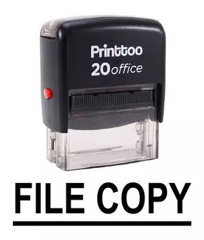 Printtoo Self Inking Rubber Stamp Office Стационарный ФАЙЛ КОПИРОВАТЬ Custom 14 mm x 38 mm (Approx) красный
