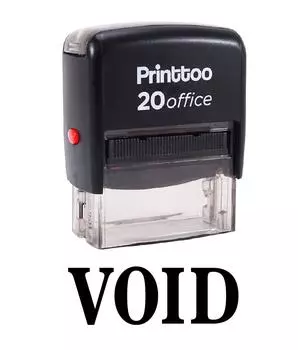 Printtoo Self Inking Rubber Stamp Office Stationary VOID Custom Stamp-Black 14 mm x 38 mm (Approx) чёрный