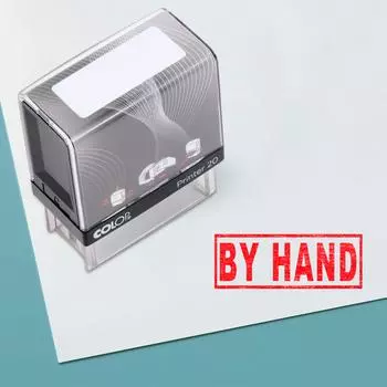 Printtoo Self Inking Rubber Stamp - Pre-Inked Office Stamp - Stationary Stamp - COLOP P20 Mini Stamper - Business Stamp - Red Ink 14 mm x 38 m красный