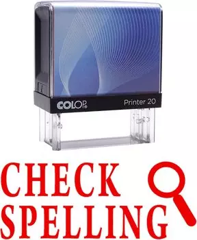 Printtoo Self Inking Rubber Stamp - Pre-Inked Office Stamp - Stationary Stamp - COLOP P20 Mini Stamper - Business Stamp - Refillable 14 mm x 38 m красный