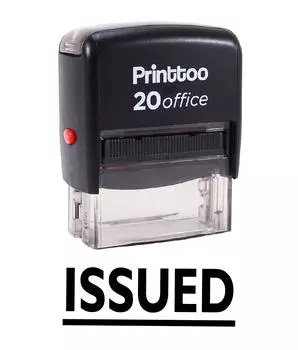 Printtoo Self Inking ВЫДАЕТСЯ Офисная канцелярская резиновая печать на заказ 14 mm x 38 mm (Approx) чёрный