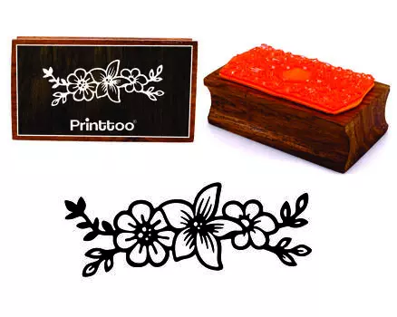 Printtoo Силуэты Летучей Мыши Дизайн Прямоугольный Деревянный Блок Штампов 2.5 x 0.634 Inches коричневый