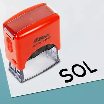 Printtoo Sol Self Inking Rubber Stamp Pre, Inked Office Stamp, Канцелярские товары для домашнего офиса, 38 x 14 мм, 38 x 14 mm фиолетовый