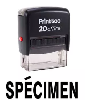 Printtoo SPECIMEN Self Inking Rubber Stamp Office Stationary Custom 14 mm x 38 mm (Approx) чёрный