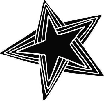 Printtoo Star Pattern Scrap-Booking Квадратный деревянный штамп для дневника Блок-2 x 2 2 x 2 Inches коричневый