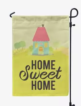 Printtoo Tan Home Sweet Home Garden Summer 12,5 x 18 Двусторонние флаги Флаг для кемпинга 12.5 x 18 Inches дубильная кора