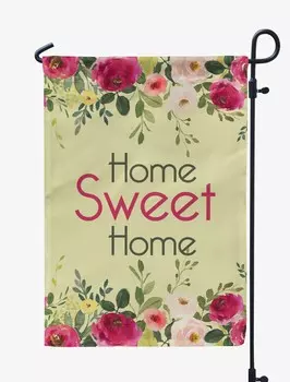 Printtoo Tan Home Sweet Home Garden Summer 12,5 x 18 Двусторонние флаги Флаг для кемпинга 12.5 x 18 Inches дубильная кора
