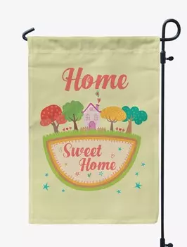 Printtoo Tan Home Sweet Home Garden Summer 12,5 x 18 Двусторонние флаги Флаг для кемпинга 12.5 x 18 Inches дубильная кора