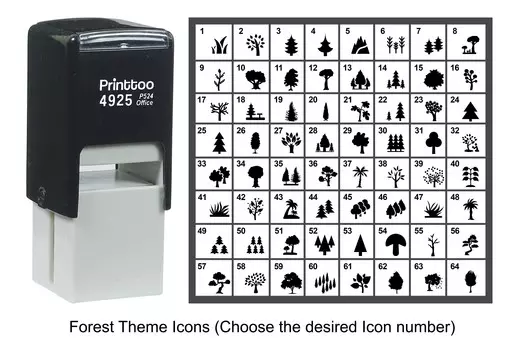 Printtoo Theme Icons Rubber Stamp Self Inking Stamper 24 mm Approx 24 mm (Impressions-20) синий