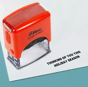 Printtoo Thinking Of You This Holiday Season Self Inking Rubber Stamp Pre, Inked Office Stamp, Канцелярские товары для домашнего офиса, 38 x 14 мм, 38 x 14 mm чёрный
