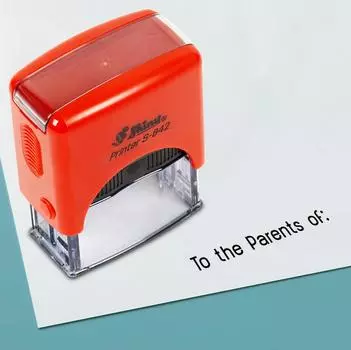 Printtoo To The Parents Of Self Inking Rubber Stamp Pre, Inked Office Stamp, Канцелярские товары для домашнего офиса, 38 x 14 мм, 38 x 14 mm чёрный