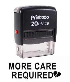 Printtoo ТРЕБУЕТСЯ БОЛЬШЕ ВНИМАНИЯ 14 mm x 38 mm (Approx) чёрный