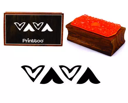 Printtoo Tribal Pattern Прямоугольный деревянный резиновый штамп Блок Scrap-Booking 2.5 x 0.634 Inches коричневый