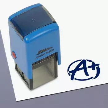 Printtoo Учителя Штамп Оценка A Plus Self, Inking Rubber Stamp Мотивация Поощрение Обзор Сообщения Оценка Домашнее задание Школьный класс - 20mmx20mm чёрный
