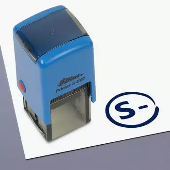 Printtoo Учителя Штамп Оценка S Минус Самостоятельный, Чернильный Резиновый Штамп Мотивация Поощрение Обзор Сообщений Оценка За Домашнее Задание Школьный Класс - 20mmx20mm чёрный