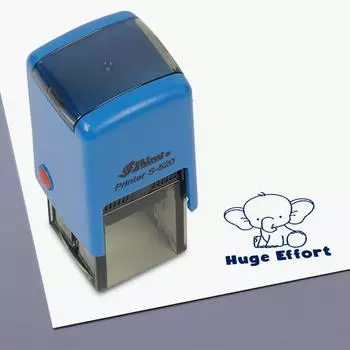 Printtoo Учителя штампуют огромные усилия, наносят чернилами резиновый штамп Мотивация Поощрение Обзор сообщений Оценка за домашнее задание Школьный класс - 20mmx20mm чёрный